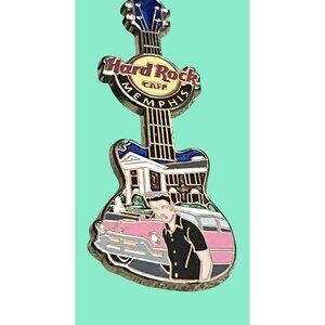 Hard Rock Cafe Memphis Elvis Guitar Pin Collectible CYLWX